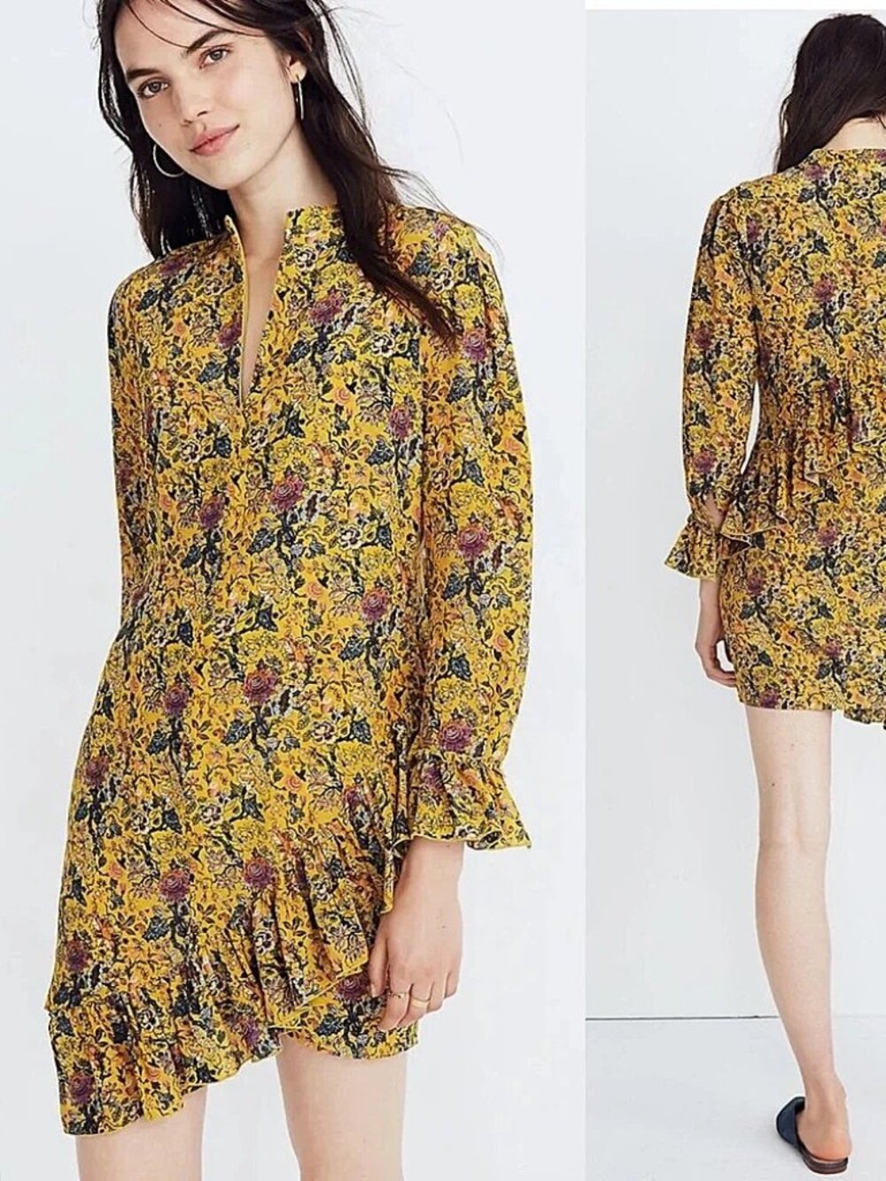 🆕 MADEWELL x KAREN WALKER SILK FLORAL LORETTA DRESS | SIZE 8 | NWT
